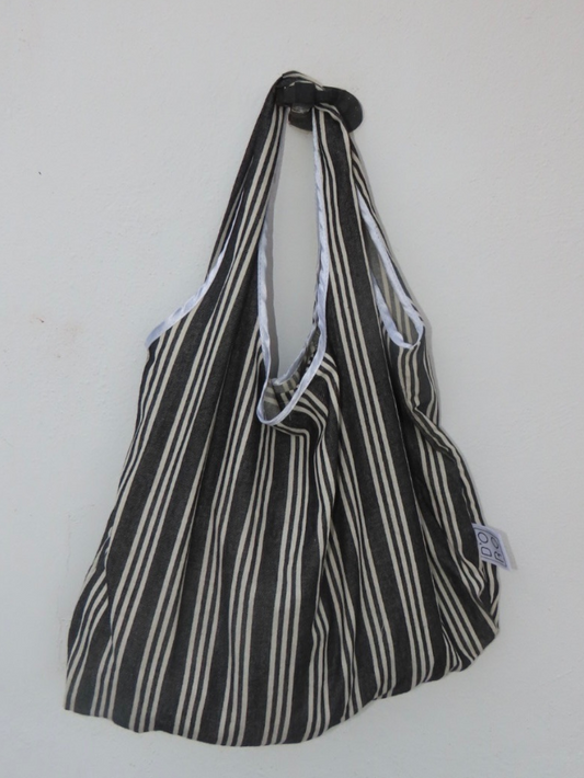 BLACK and WHITE STRIPES LINDOS BAG