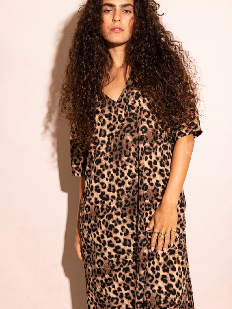 LEOPARD GAIA DRESS