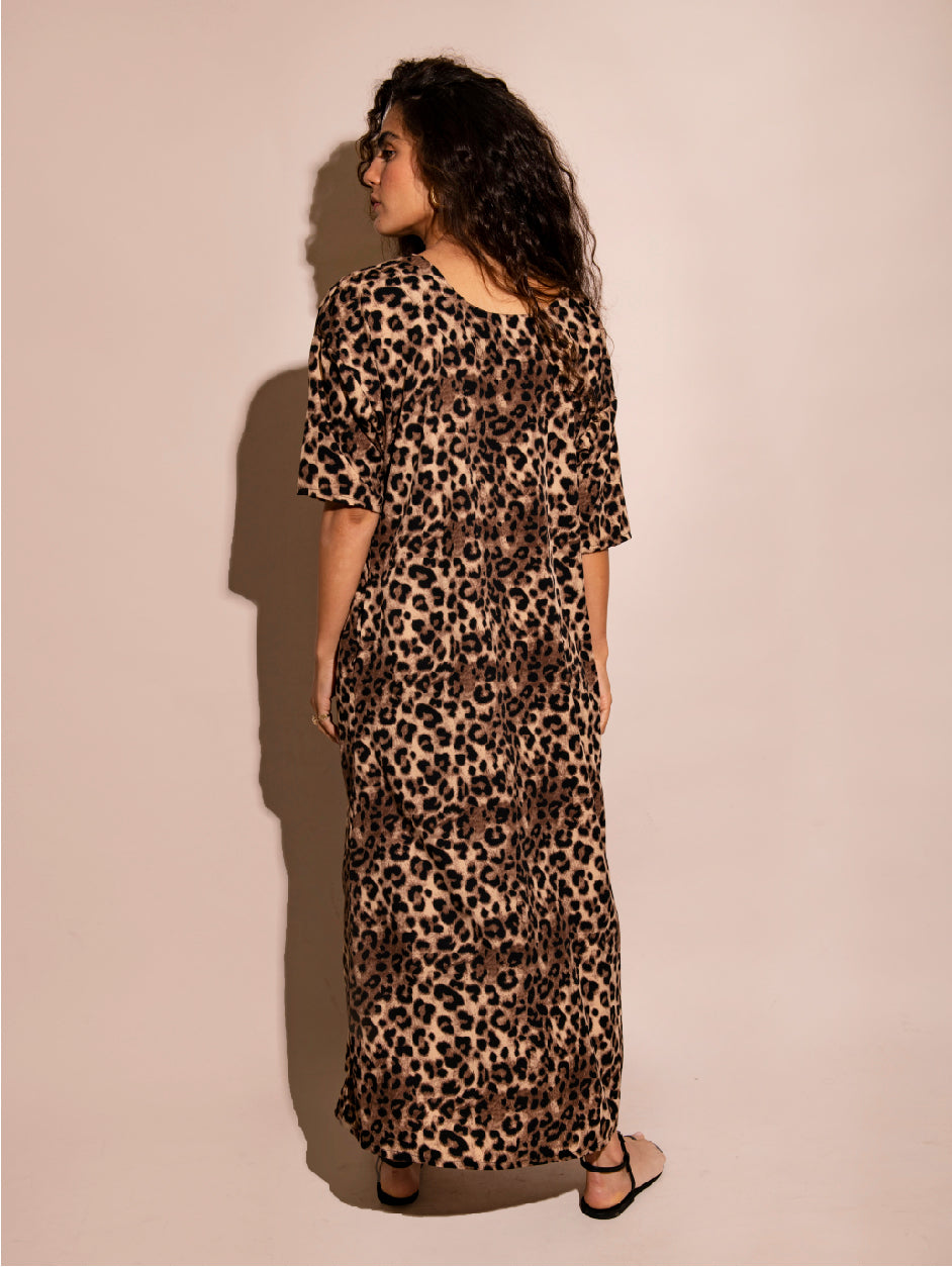 LEOPARD GAIA DRESS