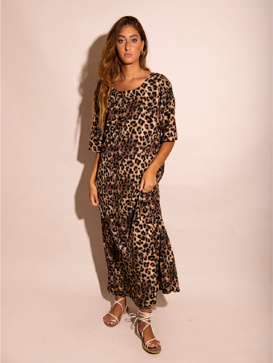 LEOPARD GAIA DRESS