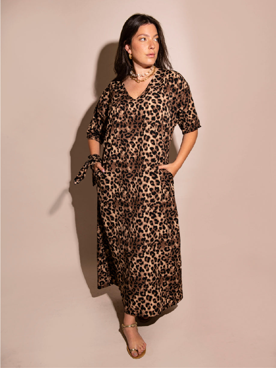 LEOPARD GAIA DRESS