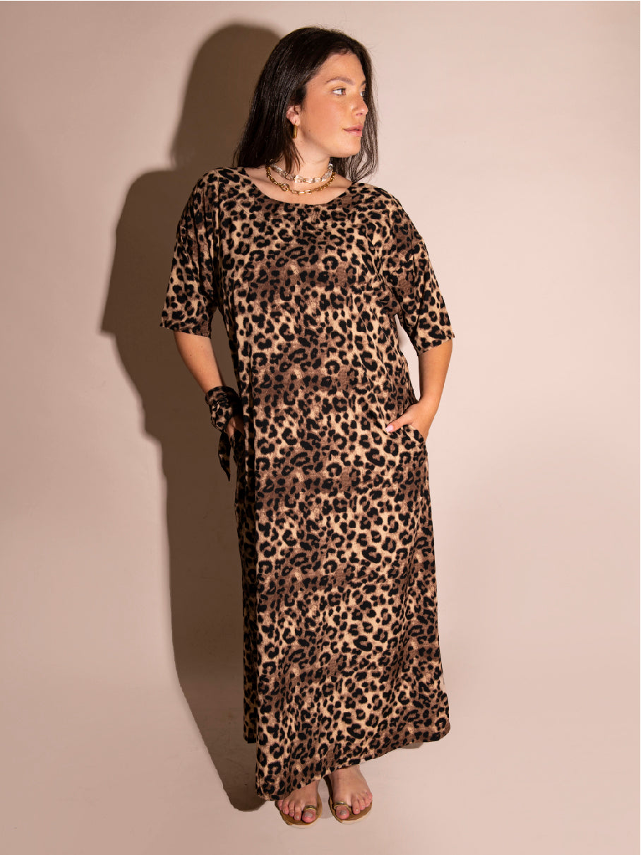 LEOPARD GAIA DRESS